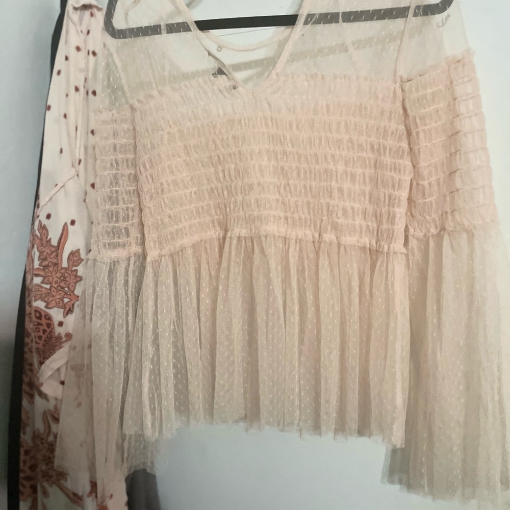 Sheer lace blouse